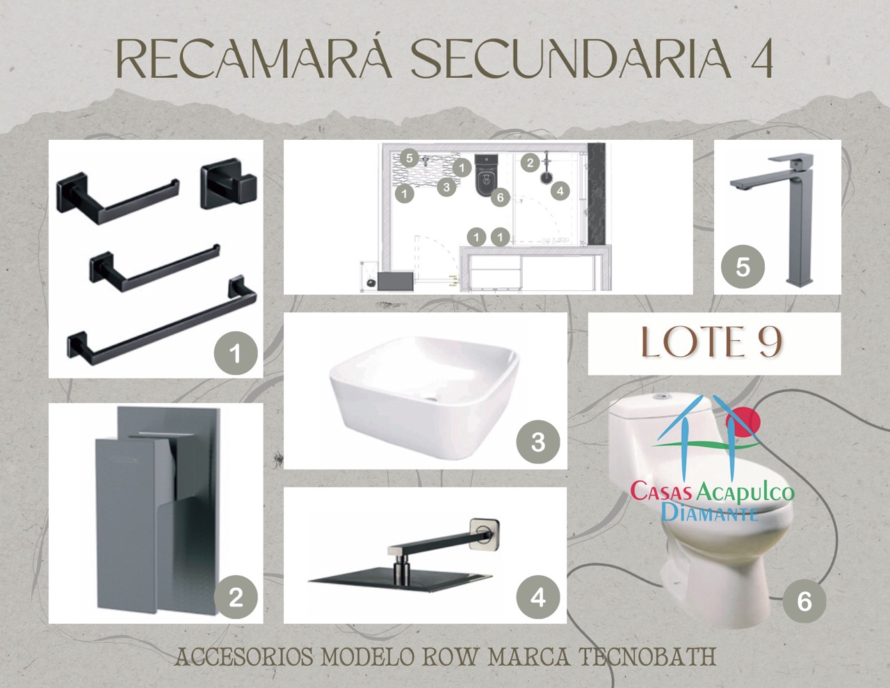 Paradiso Residences Ensueño 9 - Modelo accesorios baños 4